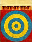 Unknown Artist Famous Paintings - jasper johns Target with Four Faces